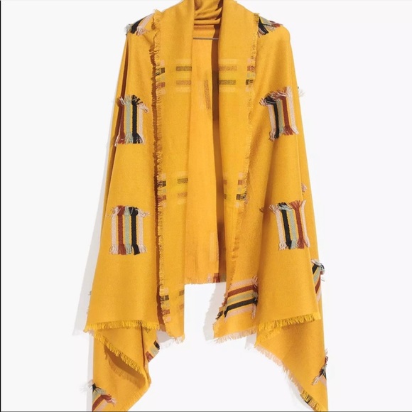Madewell Accessories - Madewell Rainbow Fringe-Striped Jacquard Scarf